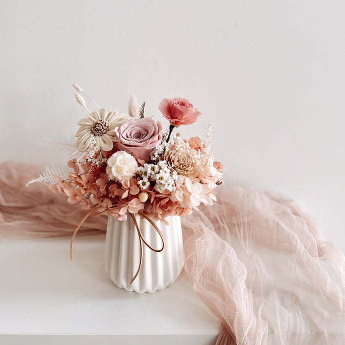 Everlasting Nordic Vase Arrangement - Latte