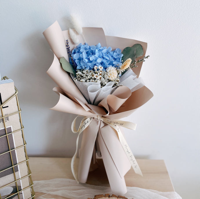 Everlasting Love (Preserved Hydrangea - Sky) - First Sight Singapore