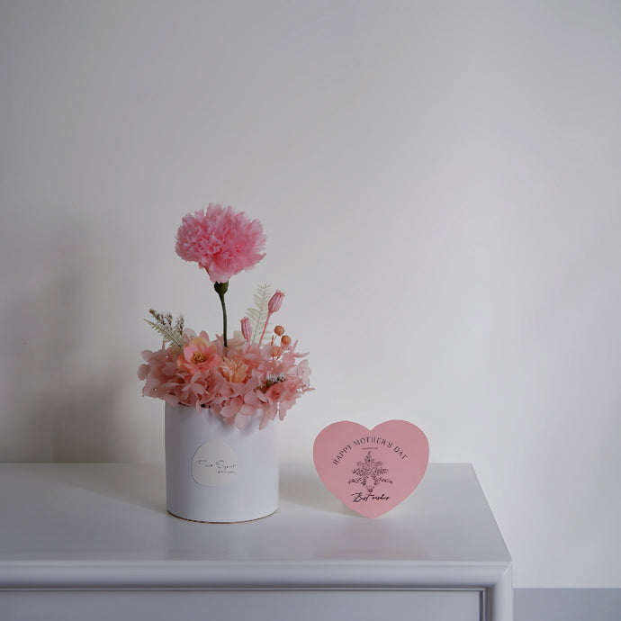 [Mother's Day] Everlasting Nordic Vase Arrangement - Blush Petal Pot