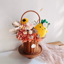 Everlasting Love Floral Basket with Noodoll - Riceananas